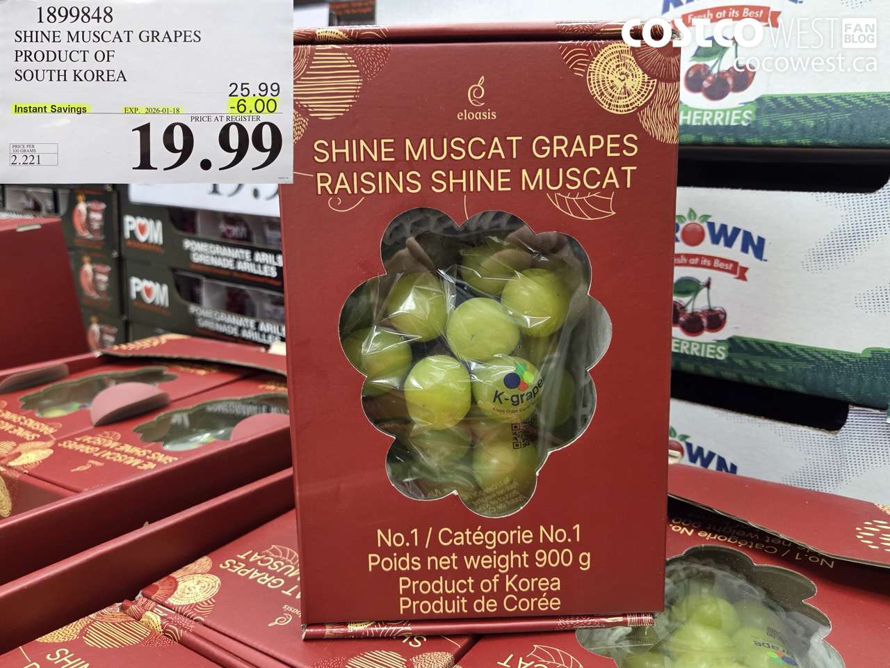 SHINE MUSCAT GRAPES PRODUCT OF SOUTH KOREA