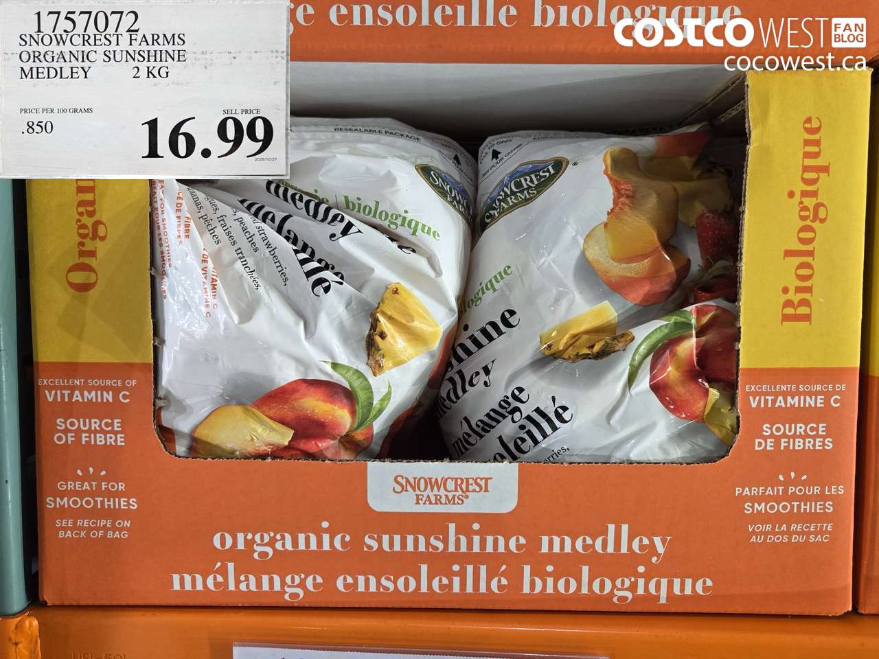 SNOWCREST FARMS ORG SUNSHINE MEDLEY 2 KG