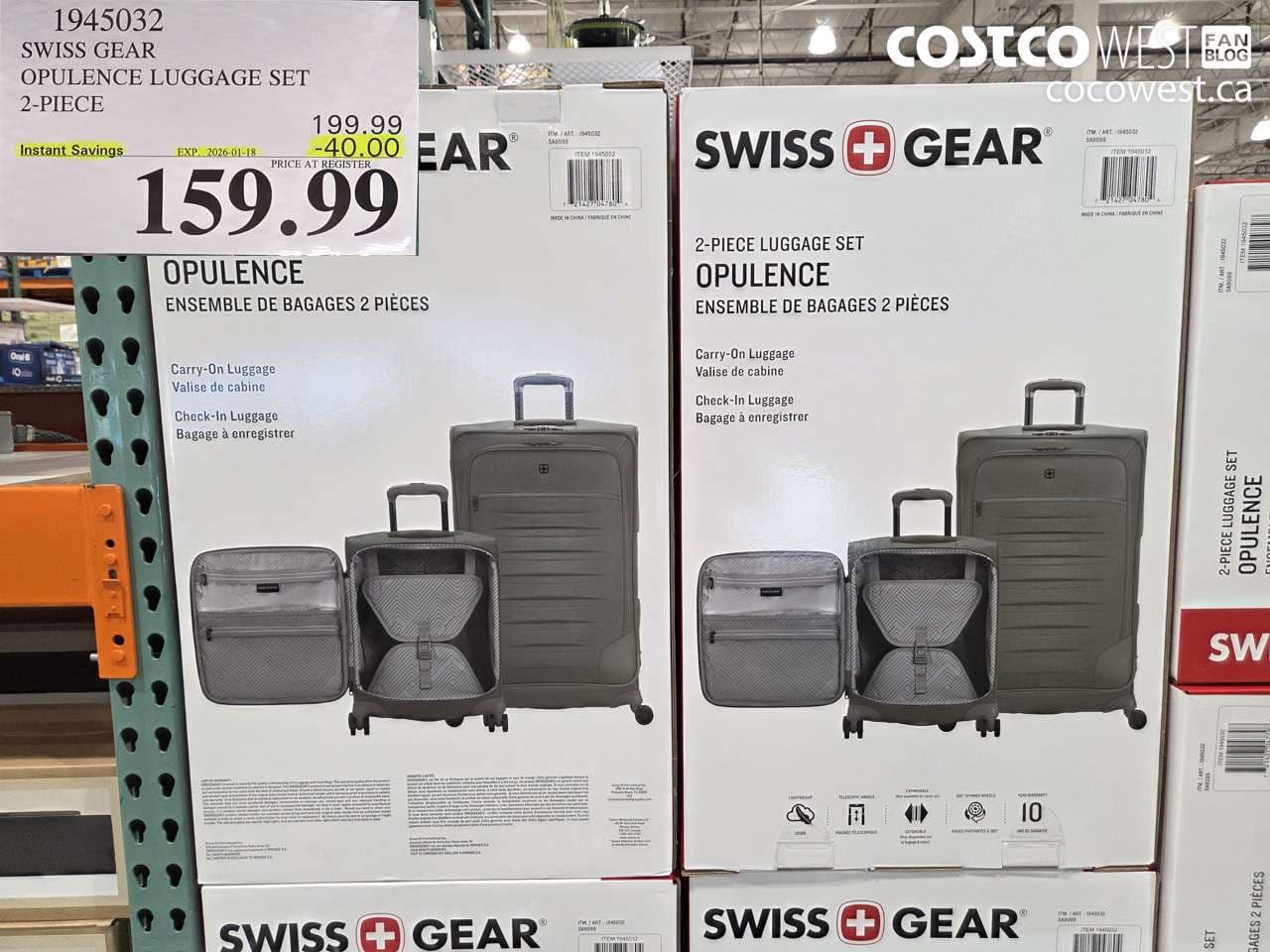 SWISS GEAR OPULENCE LUGGAGE SET 2 PIECE