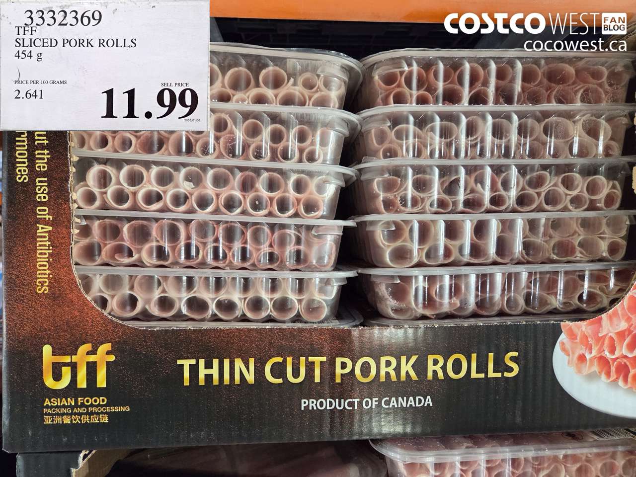 TFF SLICED PORK ROLLS 454G
