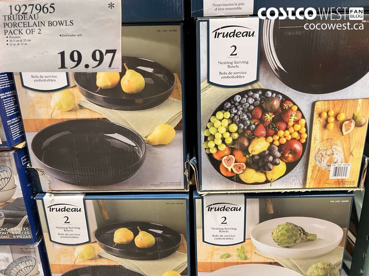 TRUDEAU PORCELAIN BOWLS PACK OF 2