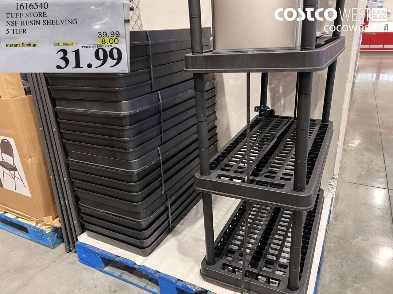 TUFF STORE NSF RESIN SHELVING 5 TIER