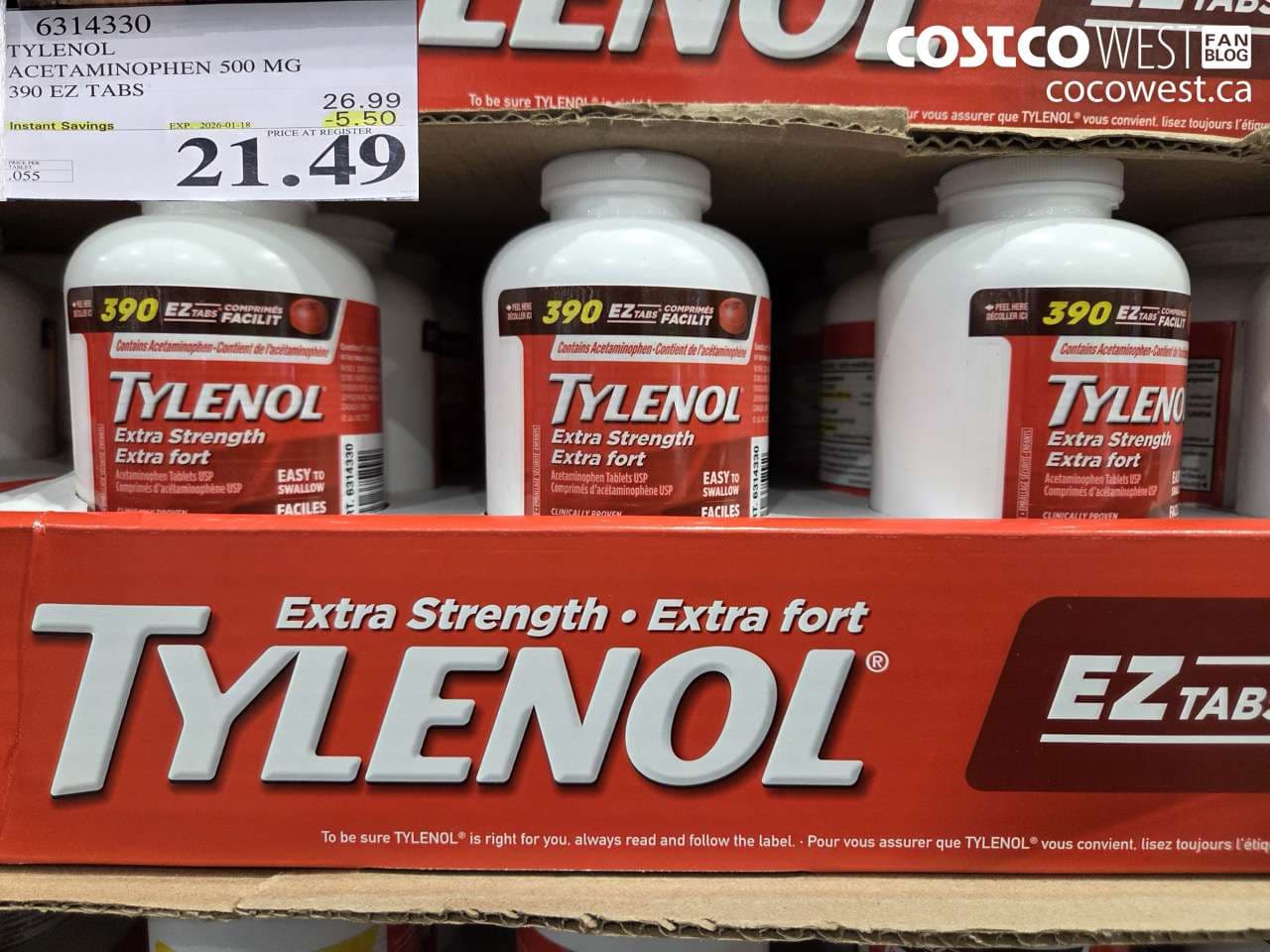 TYLENOL ACETAMINOPHEN 500MG 390 EZ TABS