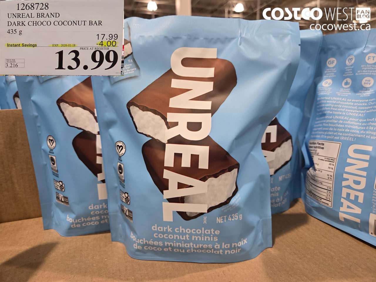 UNREAL DARK CHOCOLATE COCONUT BAR 435 G