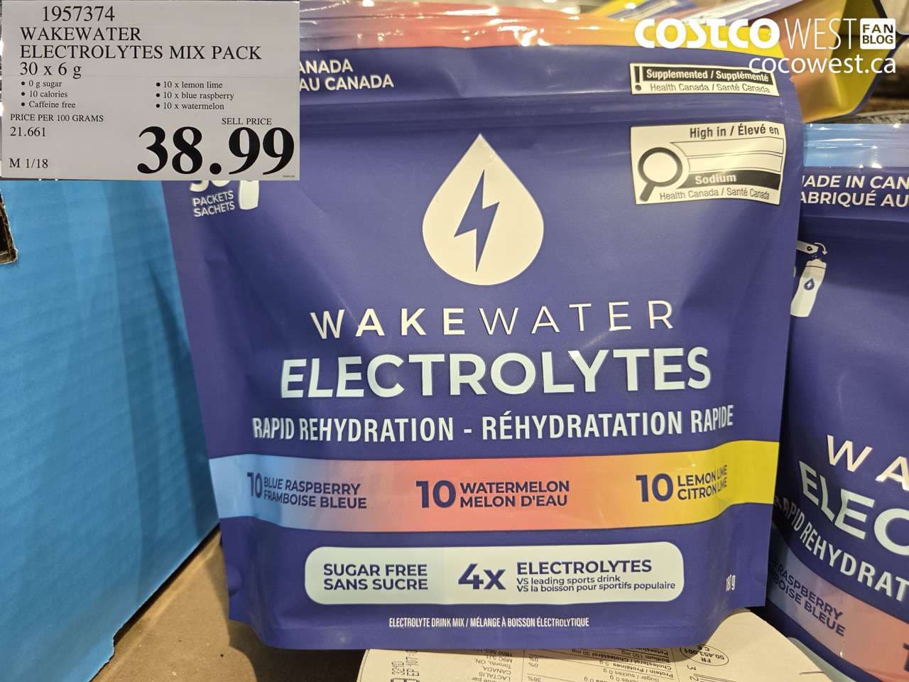 WAKEWATER ELECTROLYTES MIX PACK 30 X 6G