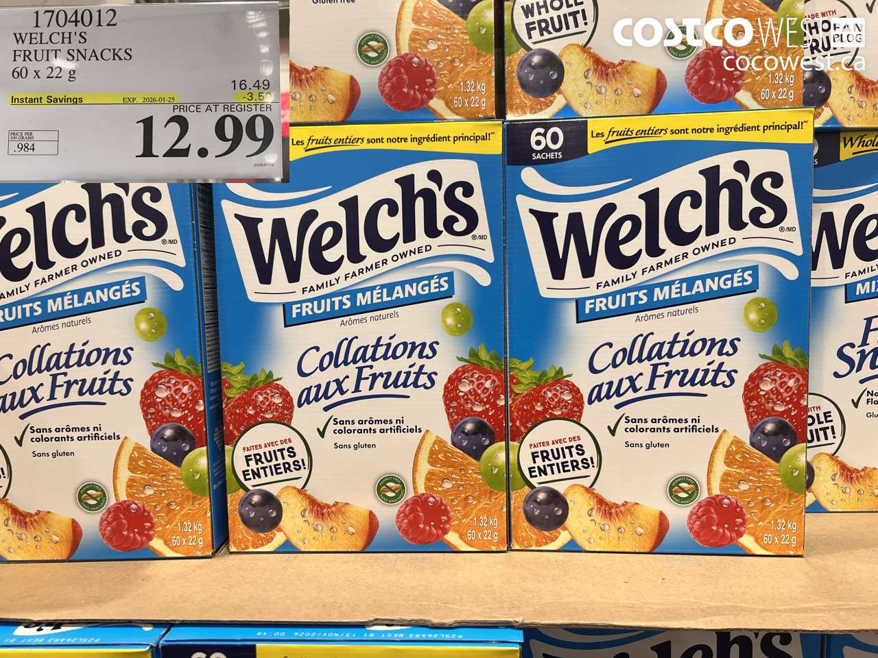 WELCH’S FRUIT SNACKS 60 X 22 G