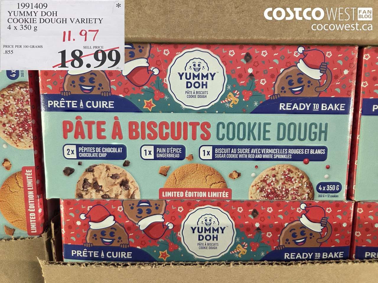 YUMMY DOH COOKIE DOUGH VARIETY 4 x 350 g