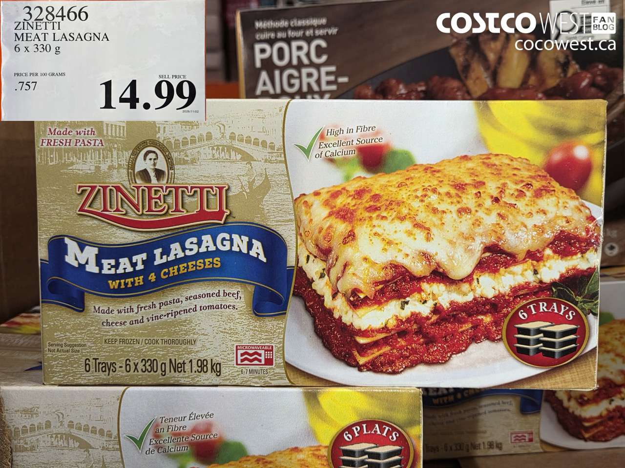 ZINETTI MEAT LASAGNA 6 x 330 g