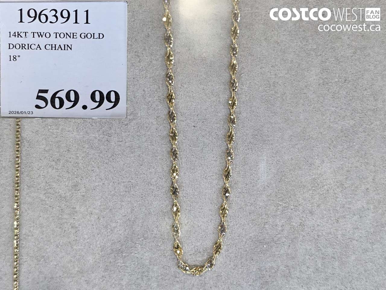 14KT TWO TONE GOLD DORICA CHAIN