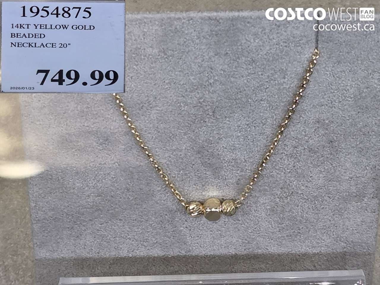 14KT YELLOW GOLD BEADED NECKLACE