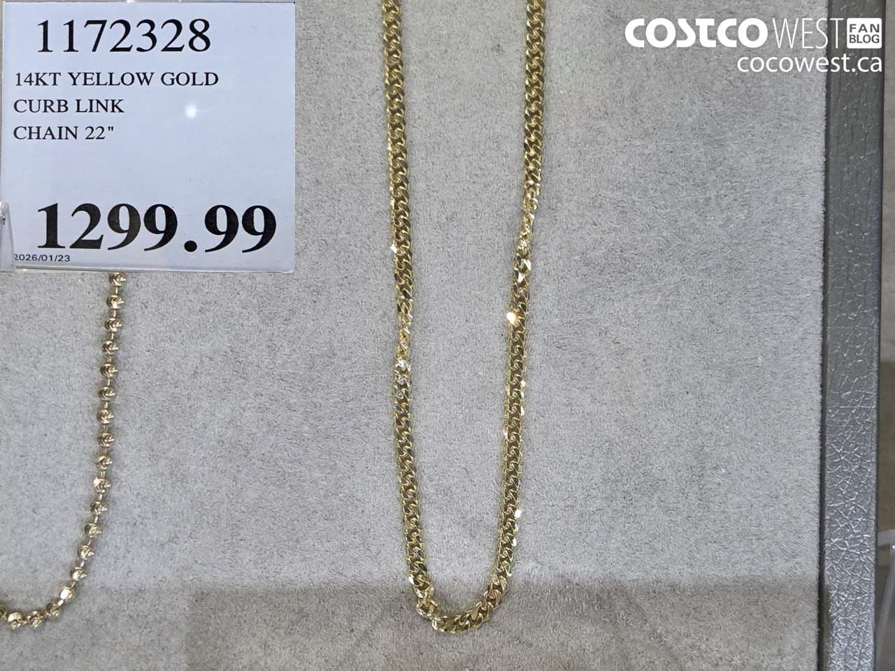 14KT YELLOW GOLD CURB LINK CHAIN