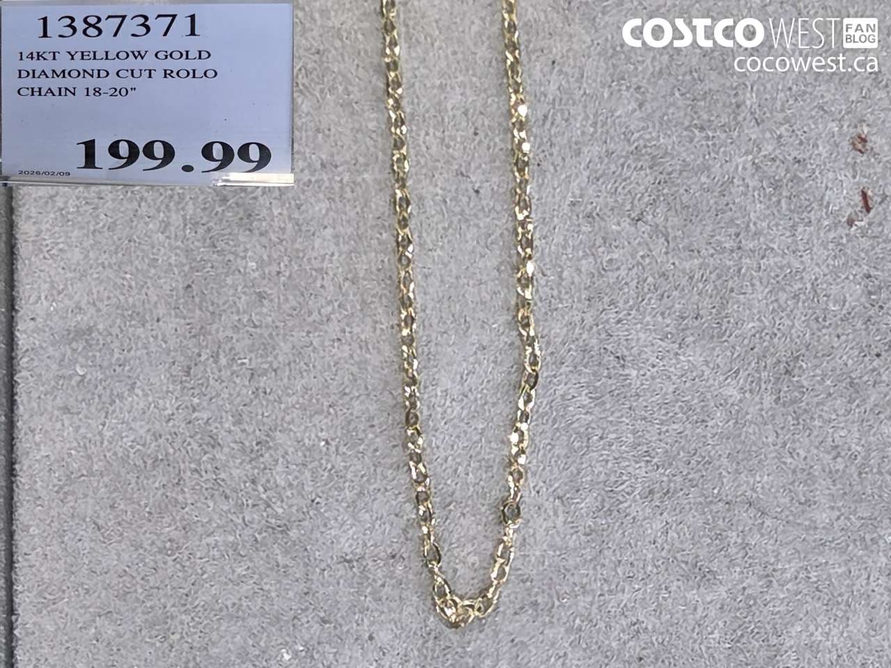 14KT YELLOW GOLD DIAMOND CUT ROLO CHAIN 18-20″