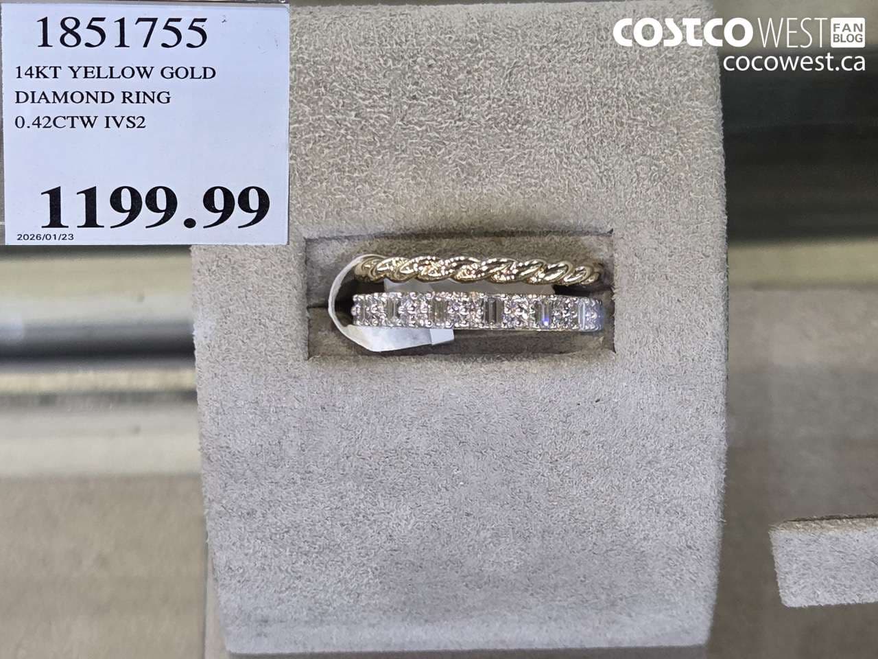 14KT YELLOW GOLD DIAMOND RING 0.42CTW IVS2