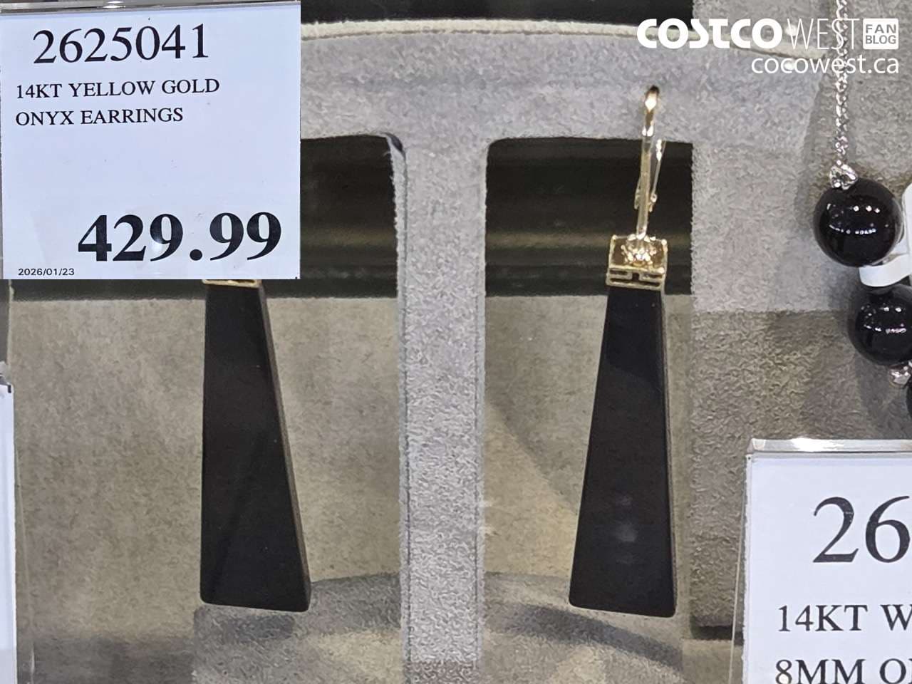 14KT YELLOW GOLD ONYX EARRINGS