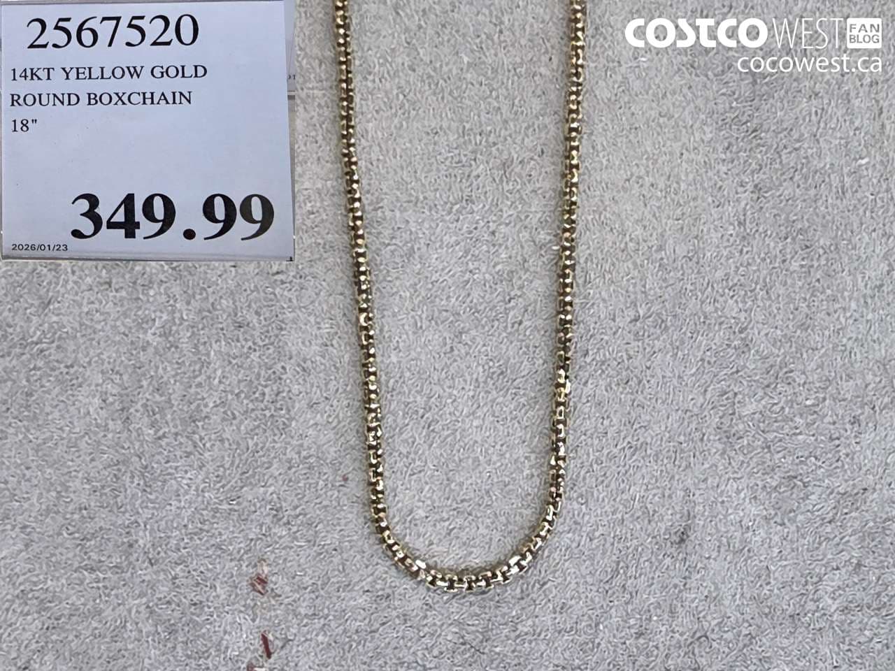 14KT YELLOW GOLD ROUND BOXCHAIN