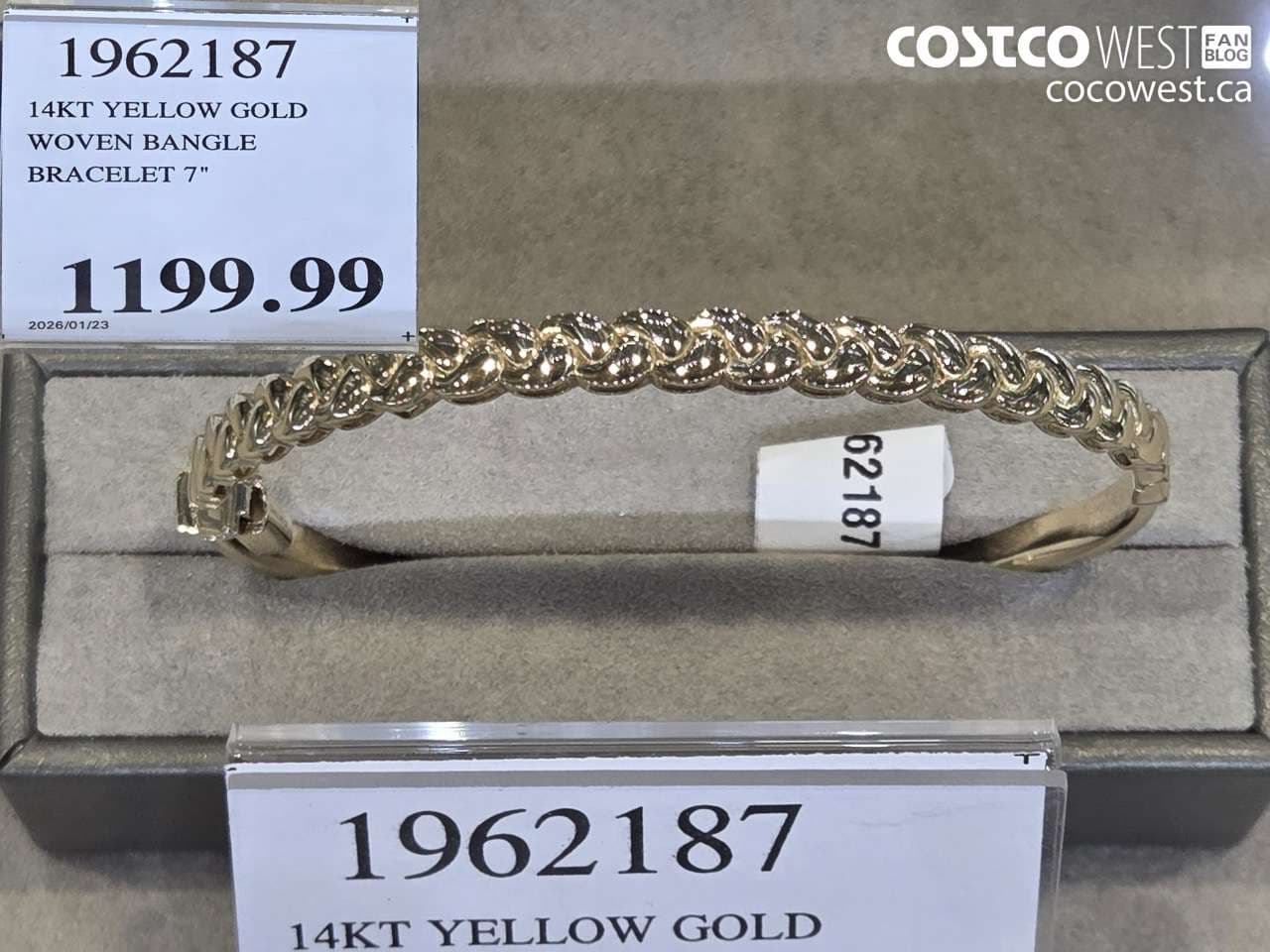 14KT YELLOW GOLD WOVEN BANGLE BRACELET