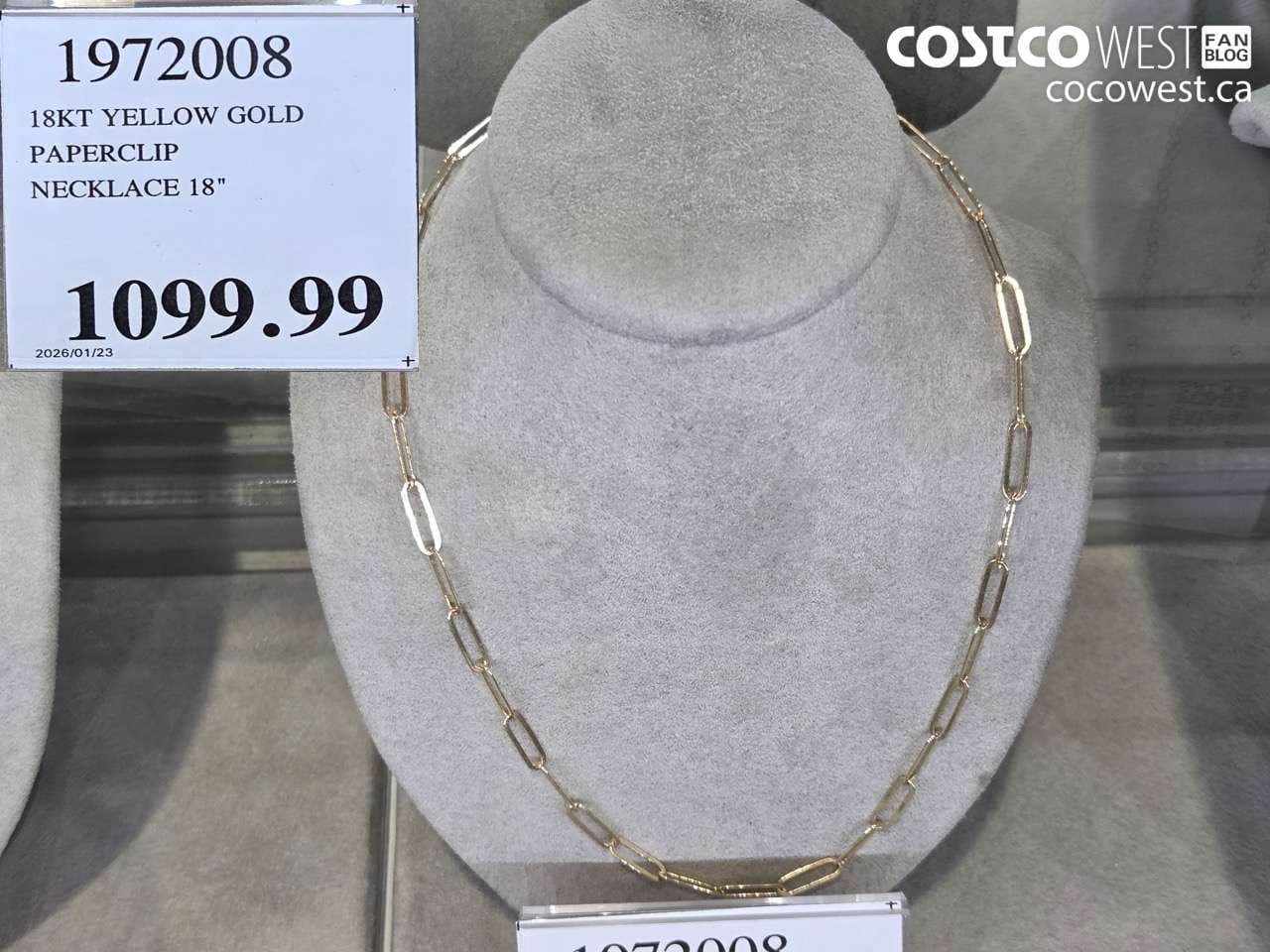 18KT YELLOW GOLD PAPERCLIP NECKLACE