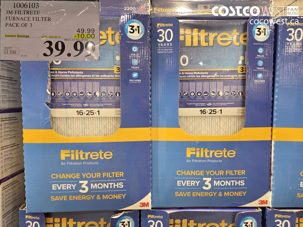 3M FILTRETE FURNACE FILTER PACK OF 3