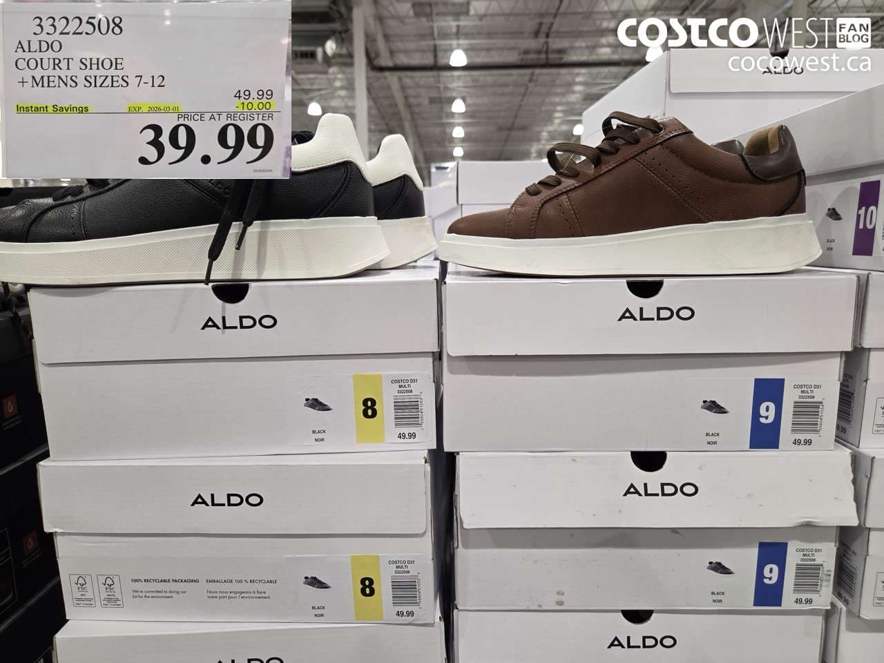 aldo court shoe  mens sizes 712