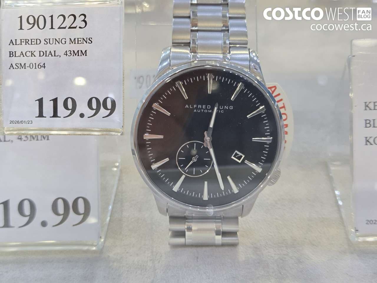 ALFRED SUNG MENS BLACK DIAL, 43MM ASM-0164