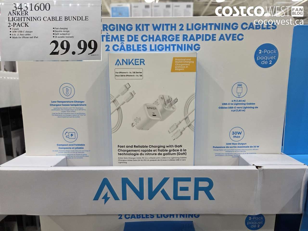 ANKER LIGHTNING CABLE BUNDLE 2 PACK
