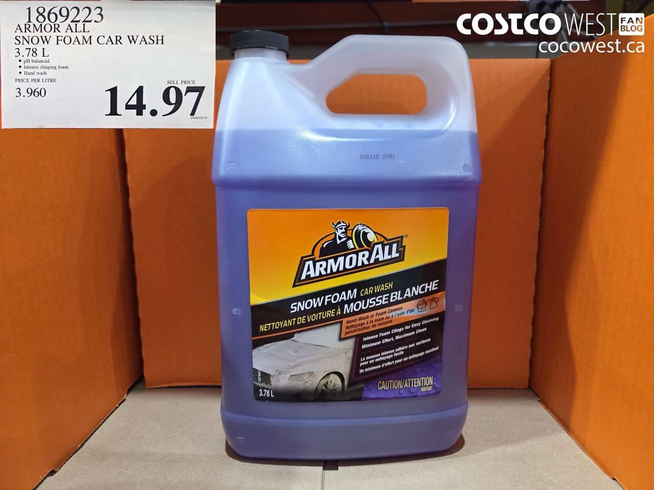 ARMOR ALL SNOW FOAM CAR WASH 3.78 L