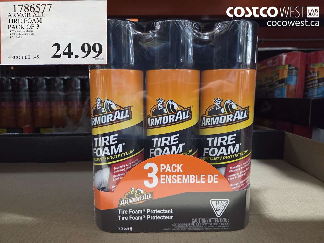 ARMOR ALL TIRE FOAM PACK OF 3