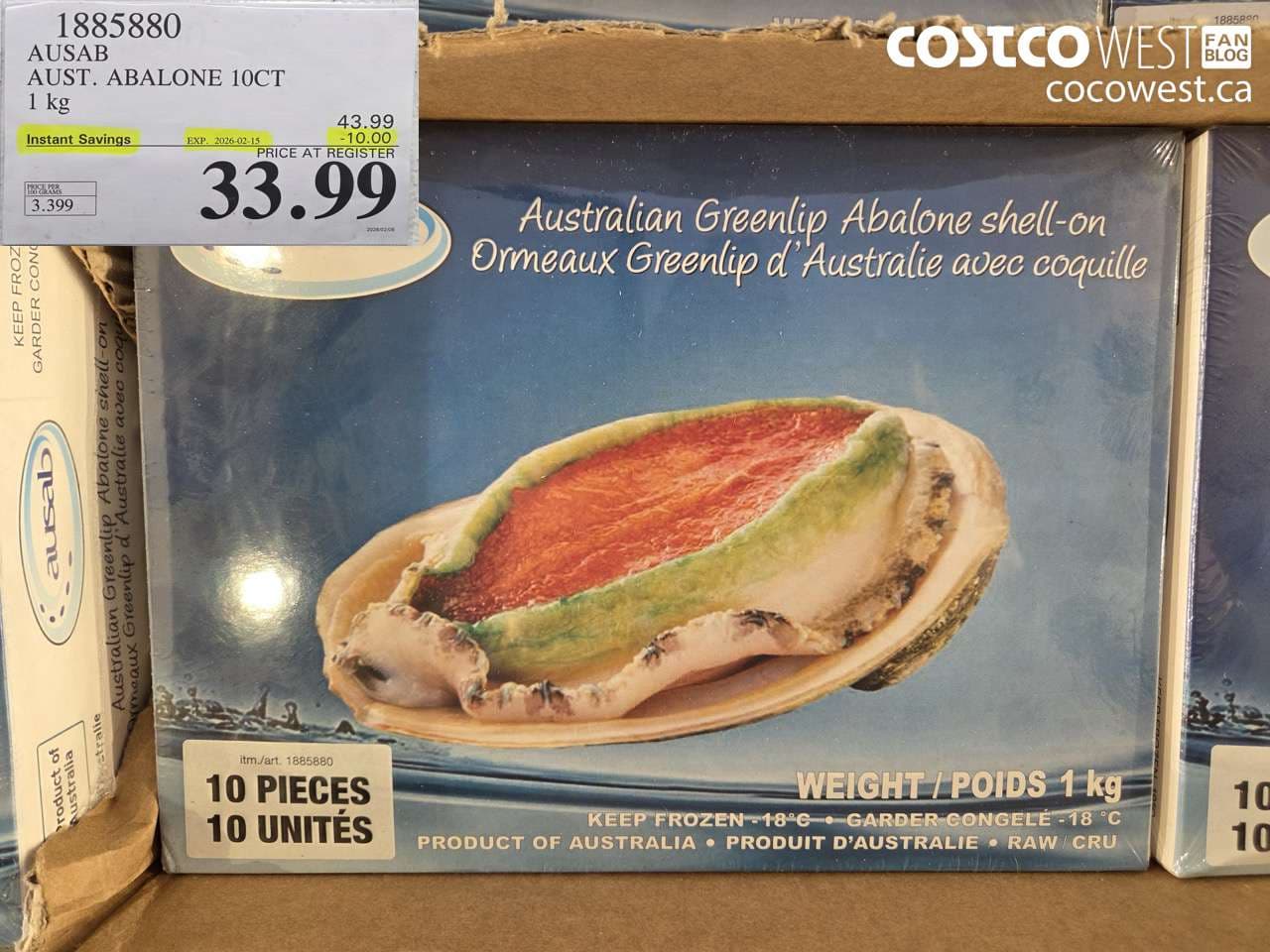 AUST. ABALONE 10CT, 1 kg