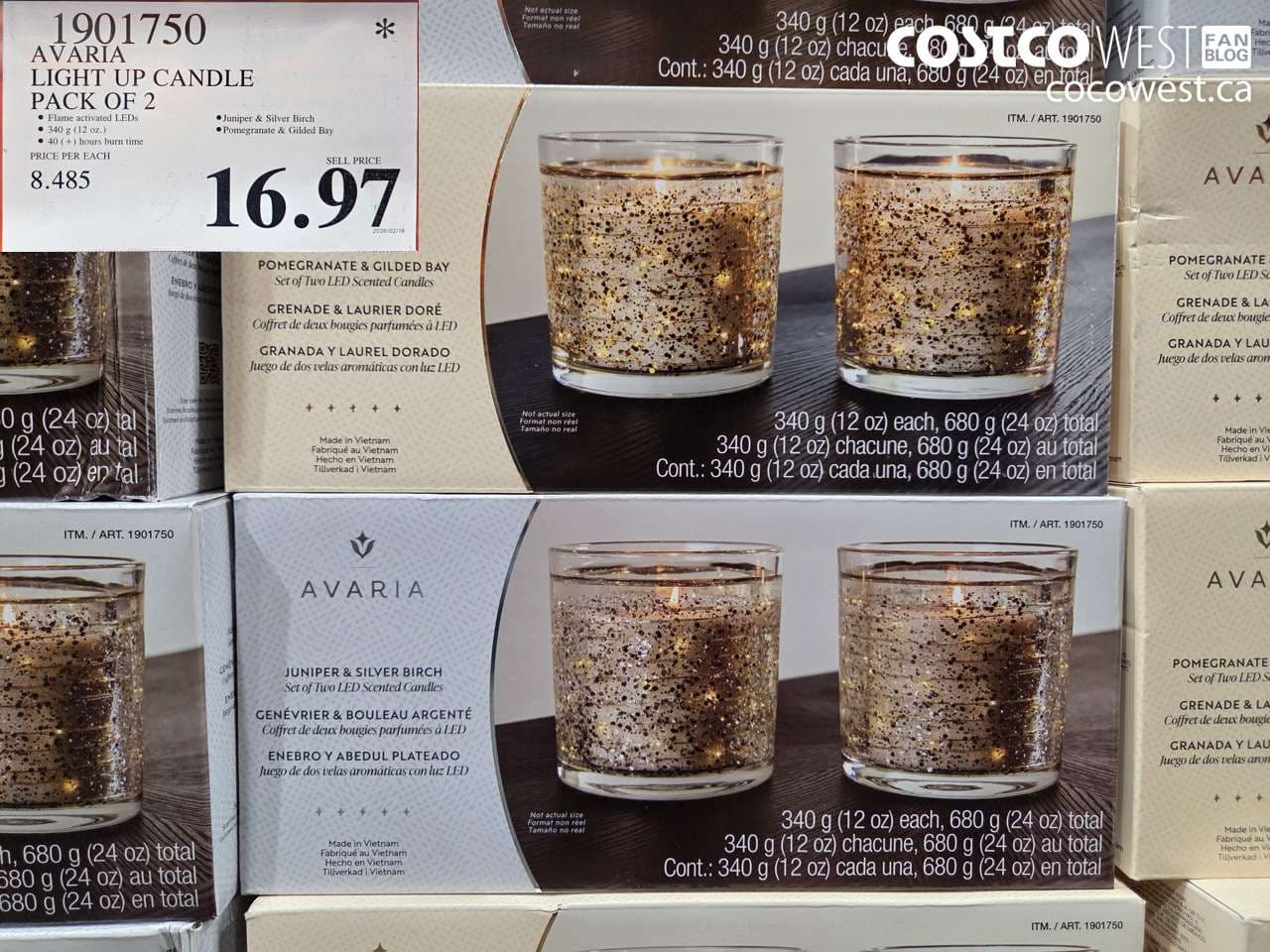 AVARIA LIGHT UP CANDLE PACK OF 2