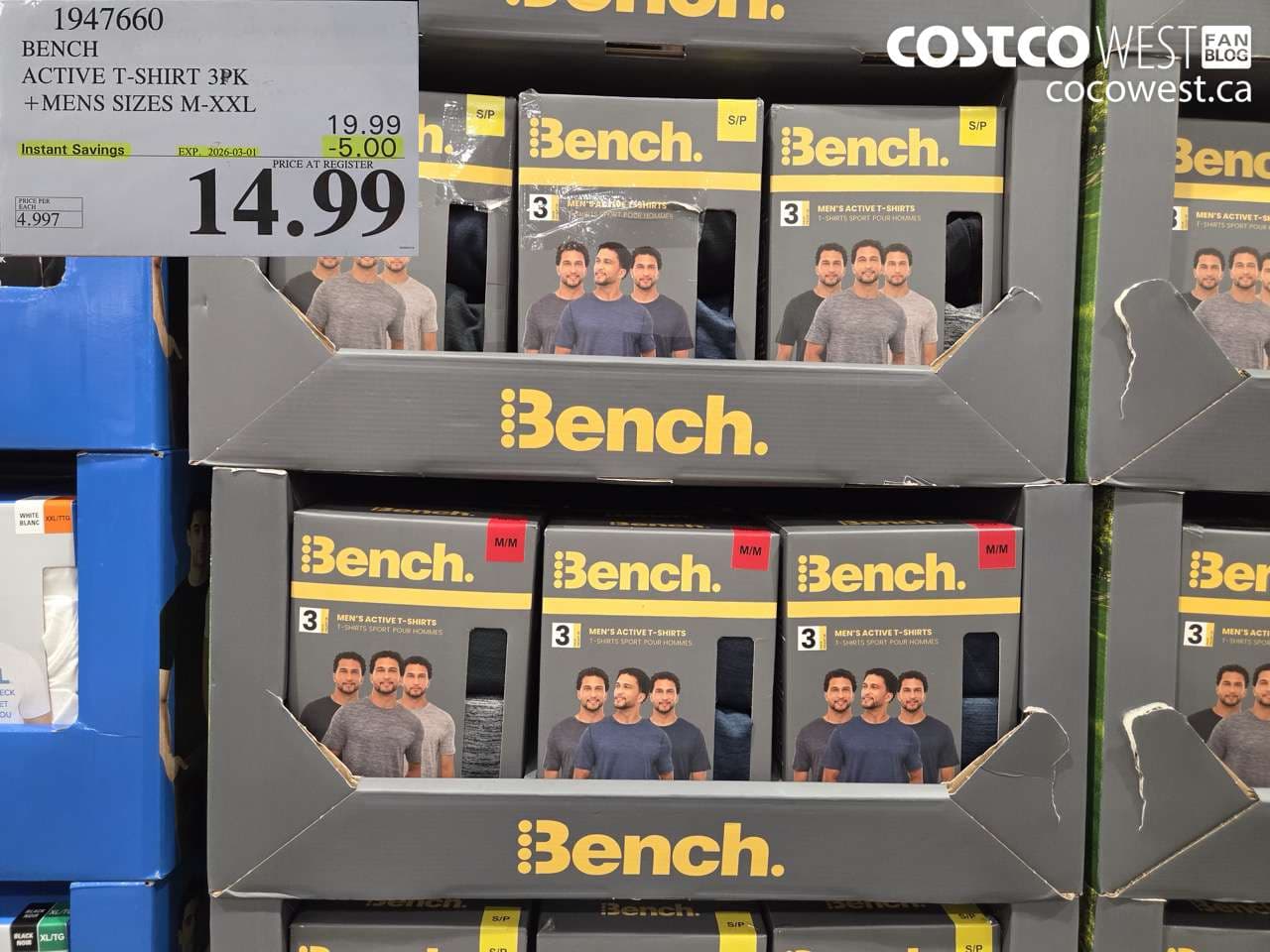 bench active tshirt 3pk  mens sizes mxxl