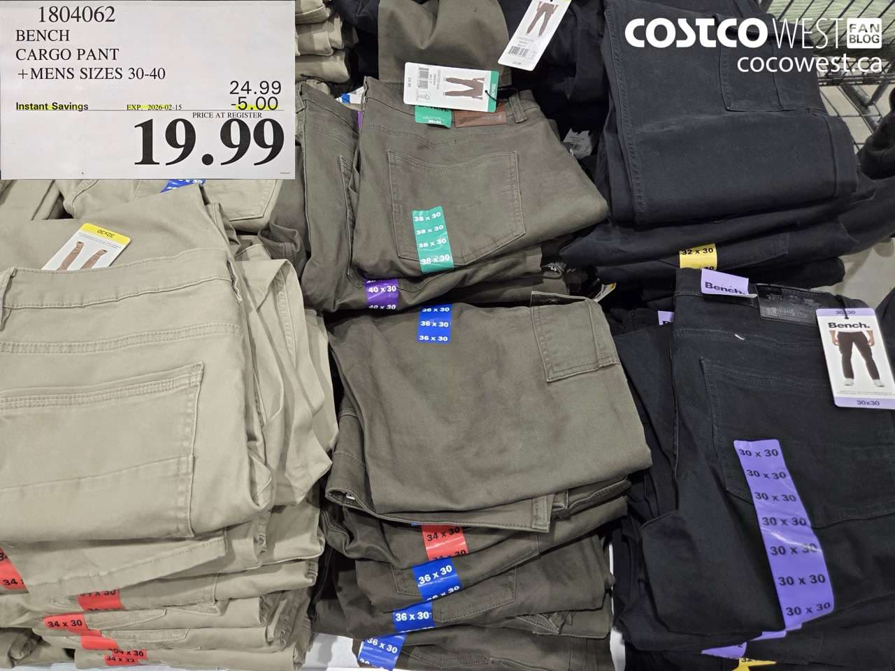 BENCH CARGO PANT + MENS SIZES 30-40