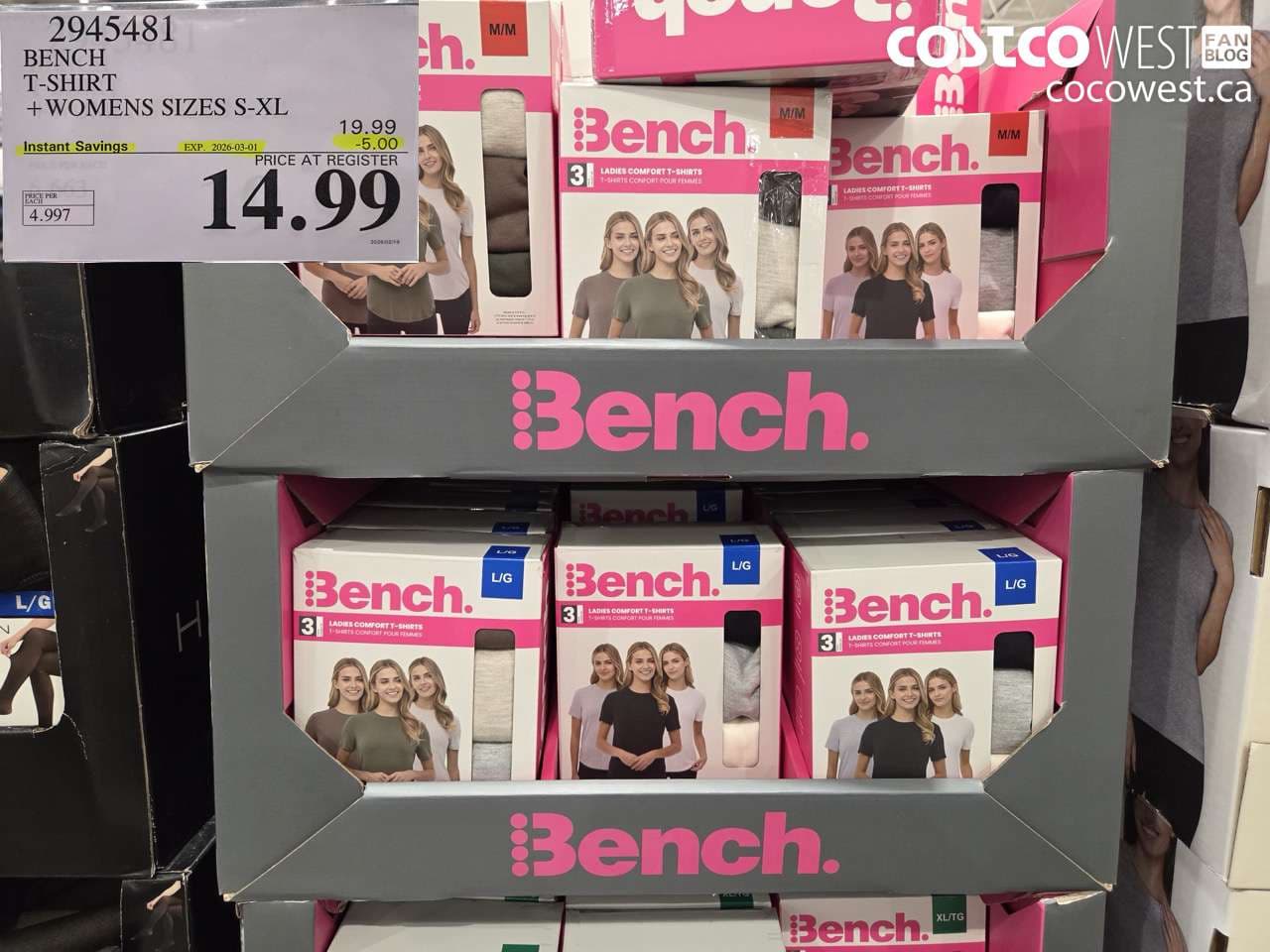 bench tshirt  womens sizes sxl