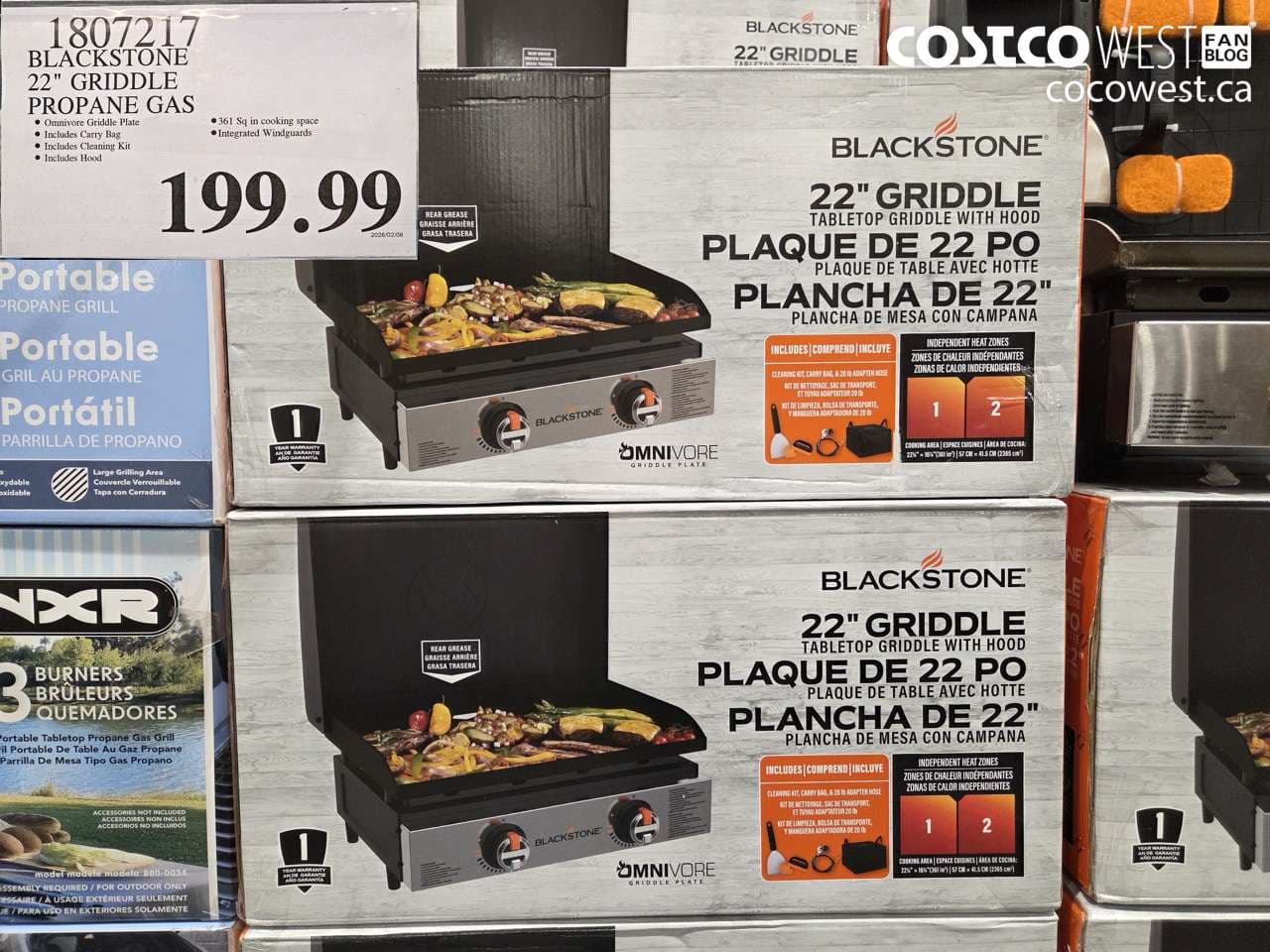 blackstone 22 inch griddle propane gas