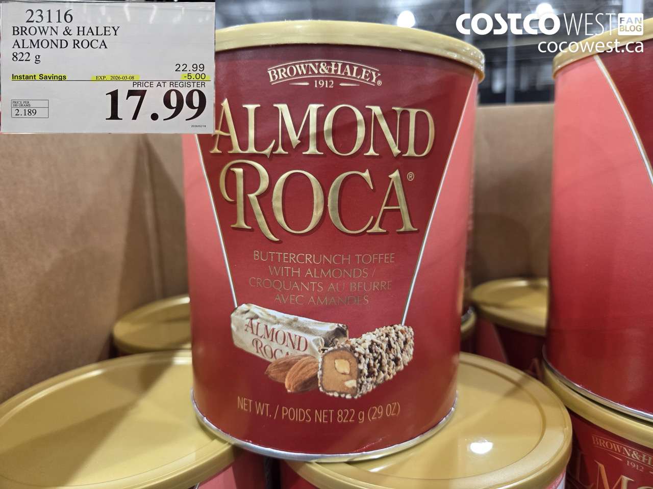 brown  haley almond roca 822 g