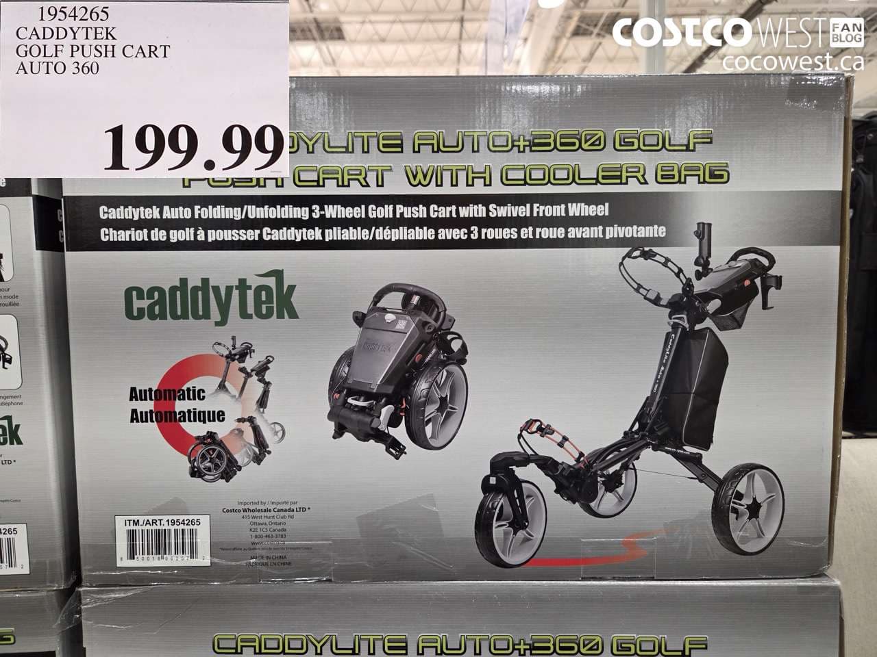 caddytek golf push cart auto 360