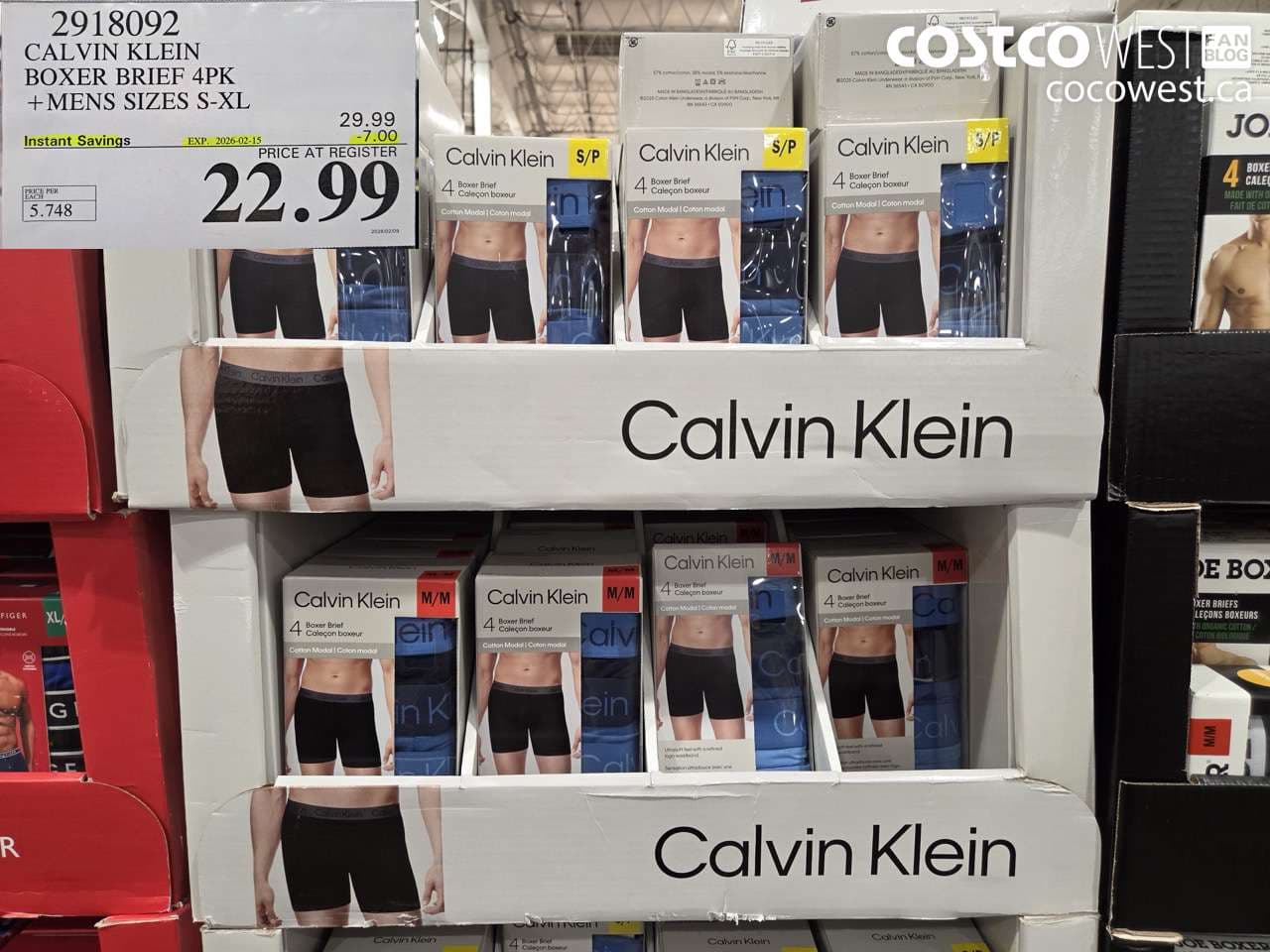 CALVIN KLEIN BOXER BRIEF 4PK + MENS SIZES S-XL
