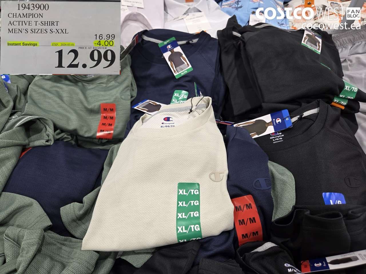 CHAMPION ACTIVE T-SHIRT MEN’S SIZES S-XXL