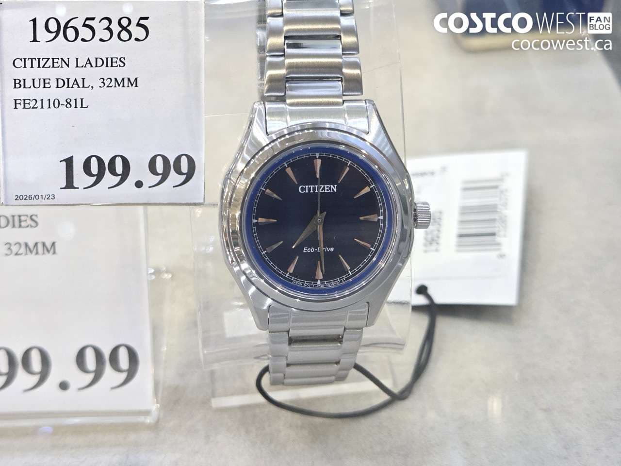 CITIZEN LADIES BLUE DIAL, 32MM FE2110-81L