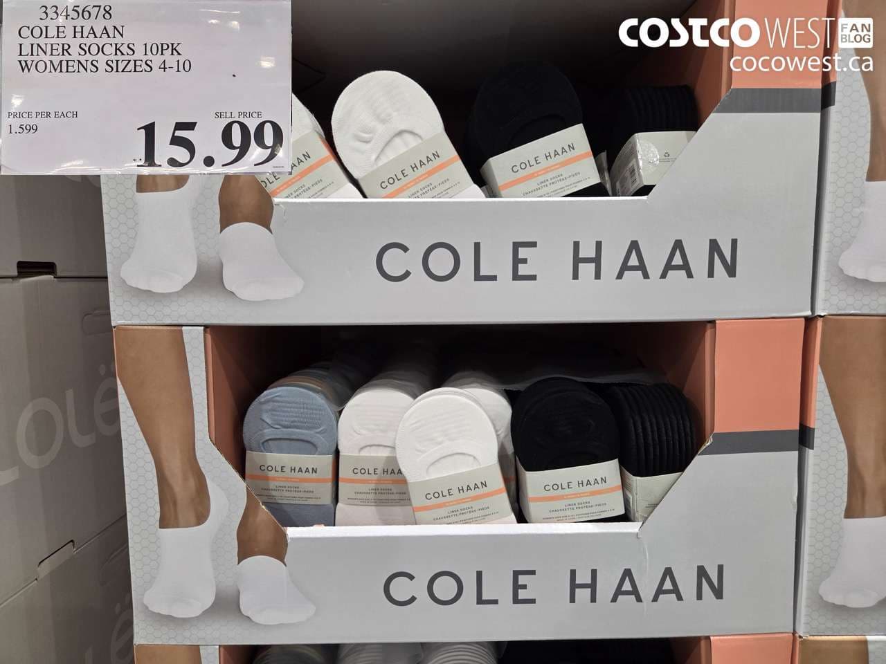 cole haan liner socks 10pk womens sizes 410