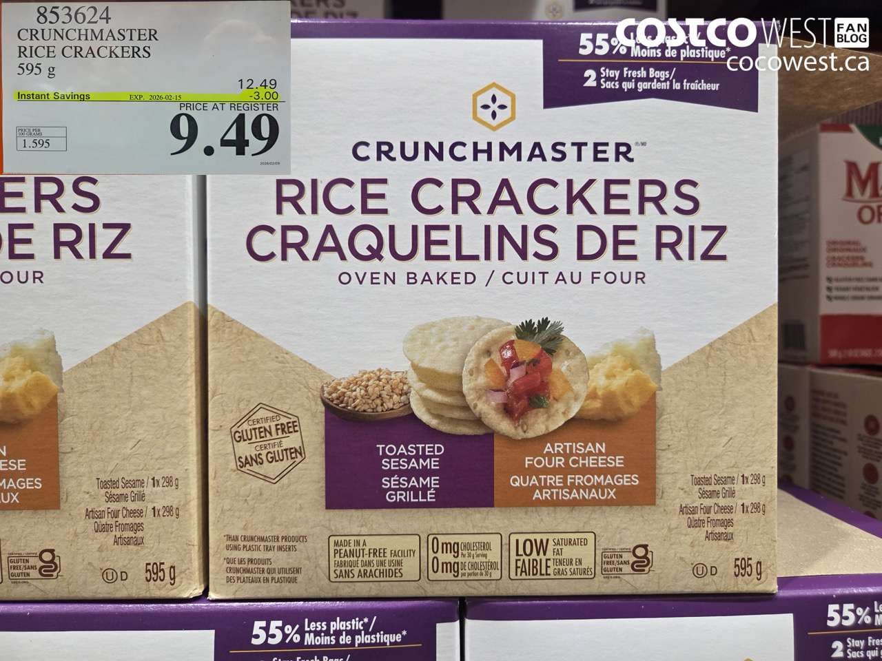 CRUNCHMASTER RICE CRACKERS 595 g