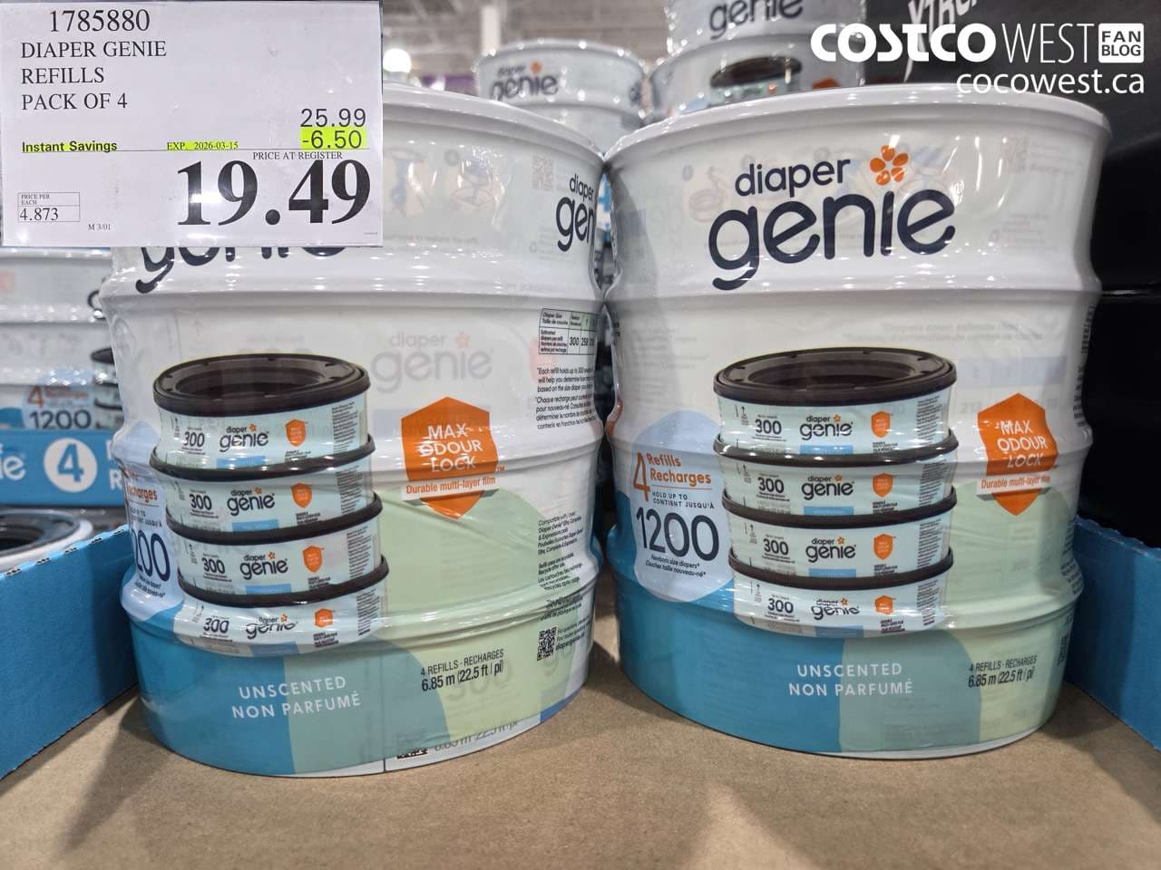 DIAPER GENIE REFILLS PACK OF 4