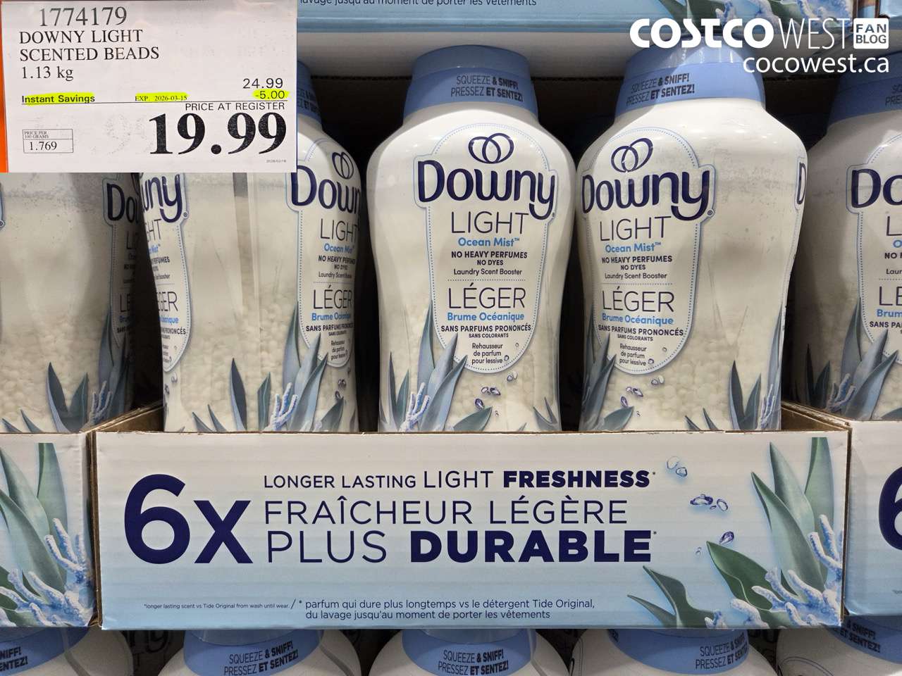 DOWNY LIGHT SCENTED BEADS 1.13 kg