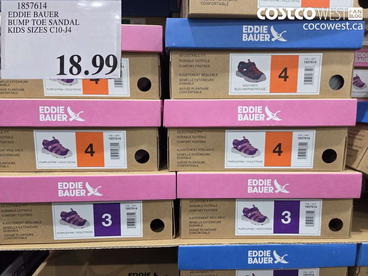 EDDIE BAUER BUMP TOE SANDAL KIDS SIZES C10-J4
