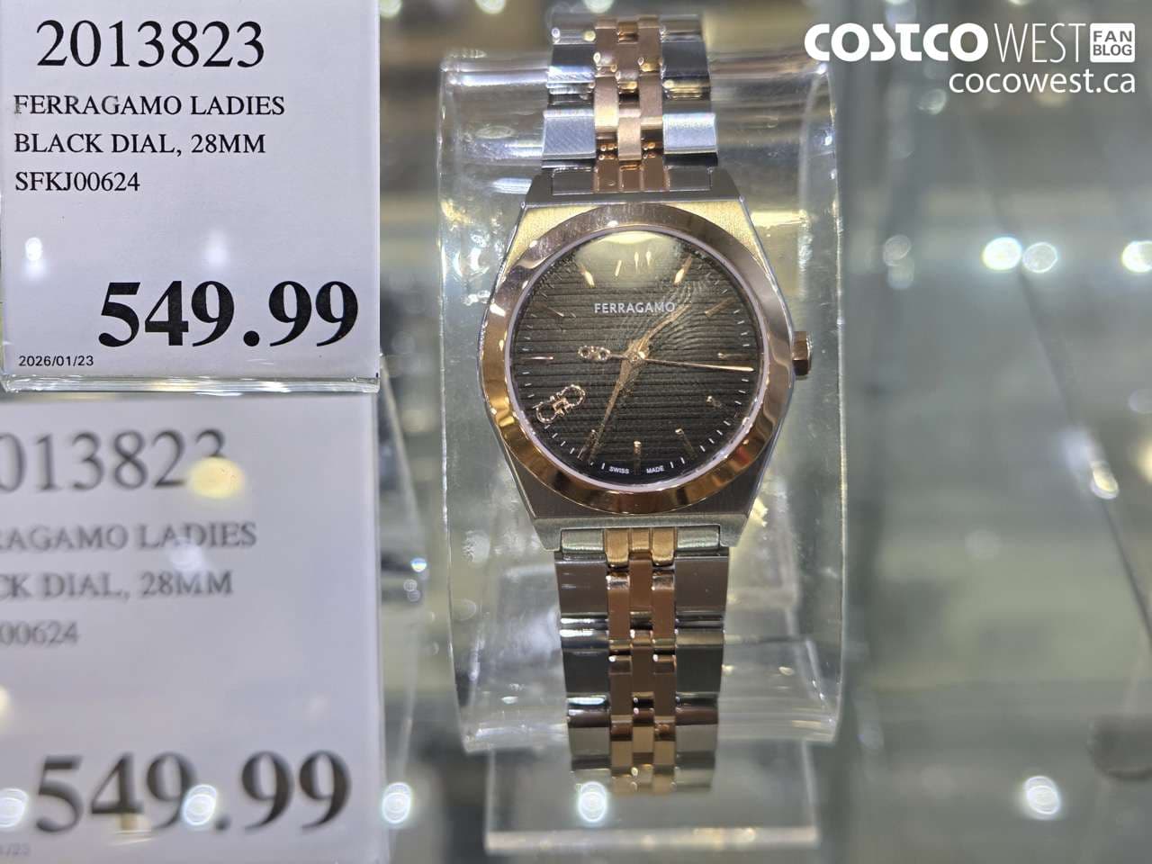 FERRAGAMO LADIES BLACK DIAL, 28MM SFKJ00624