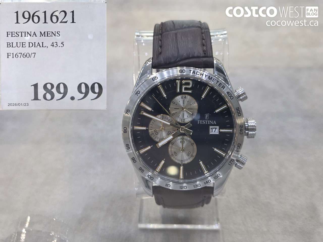 FESTINA MENS BLUE DIAL, 43.5 F16760/7