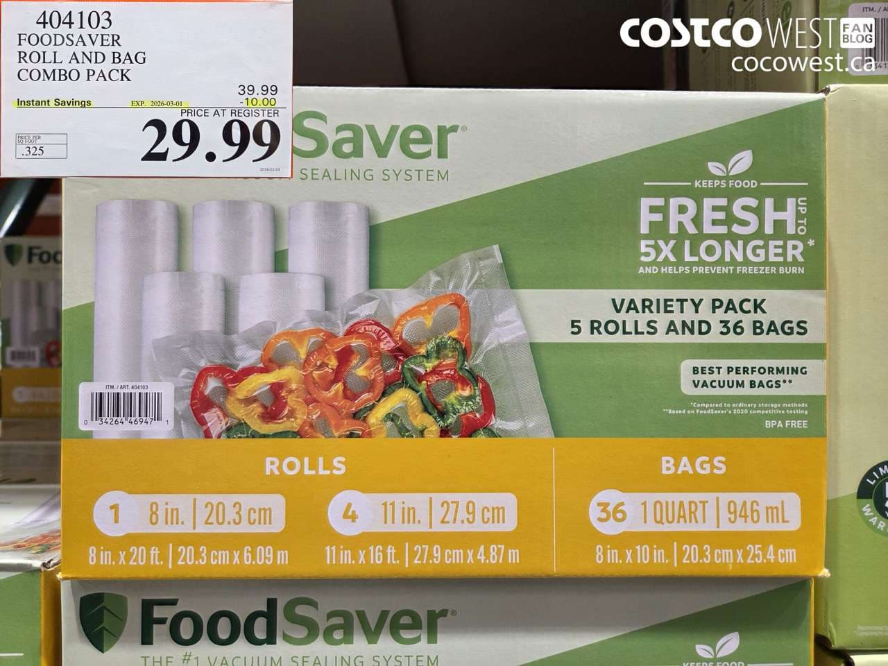foodsaver roll and bag combo pack