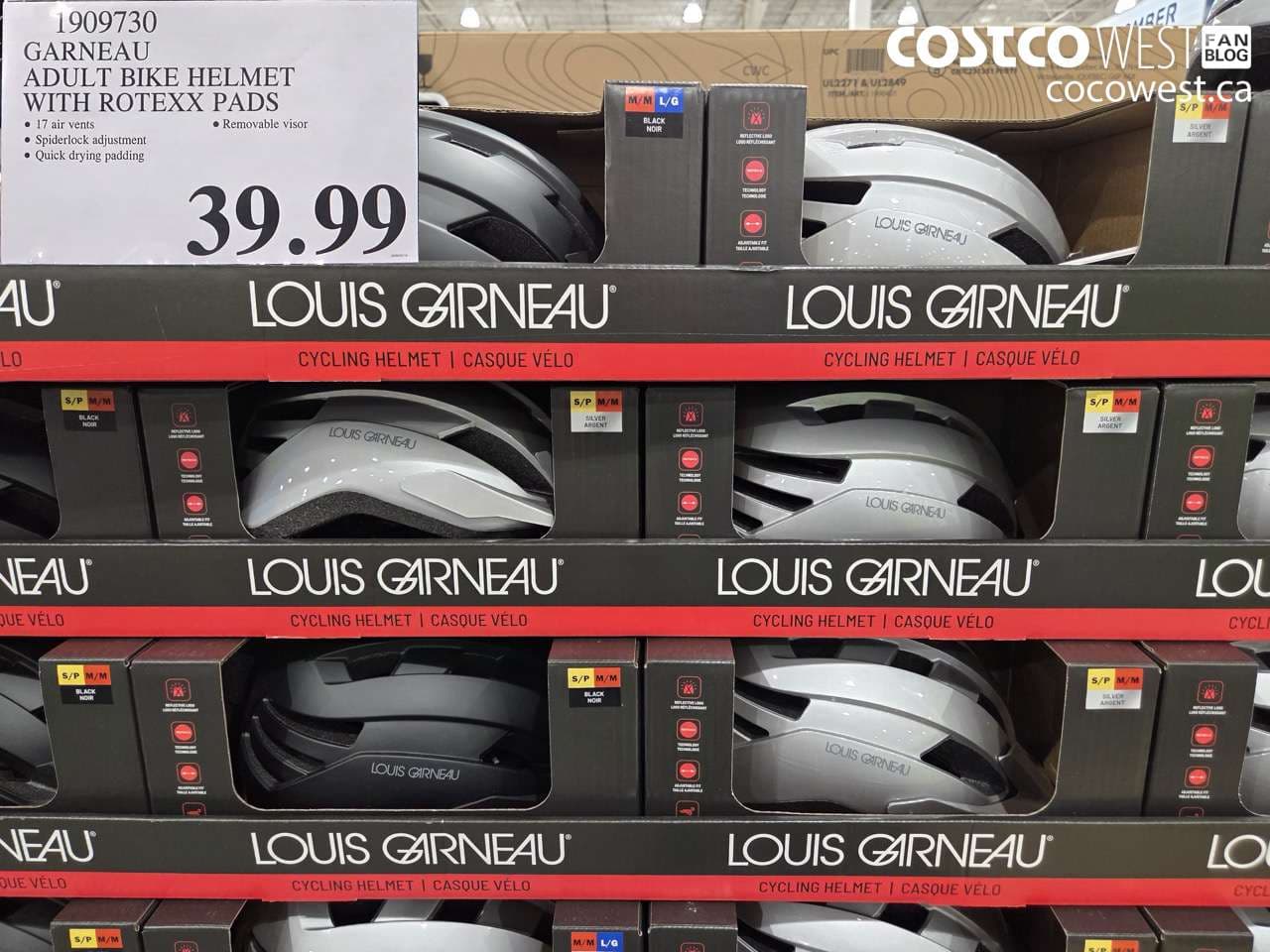 GARNEAU ADULT BIKE HELMET WITH ROTEXX PADS