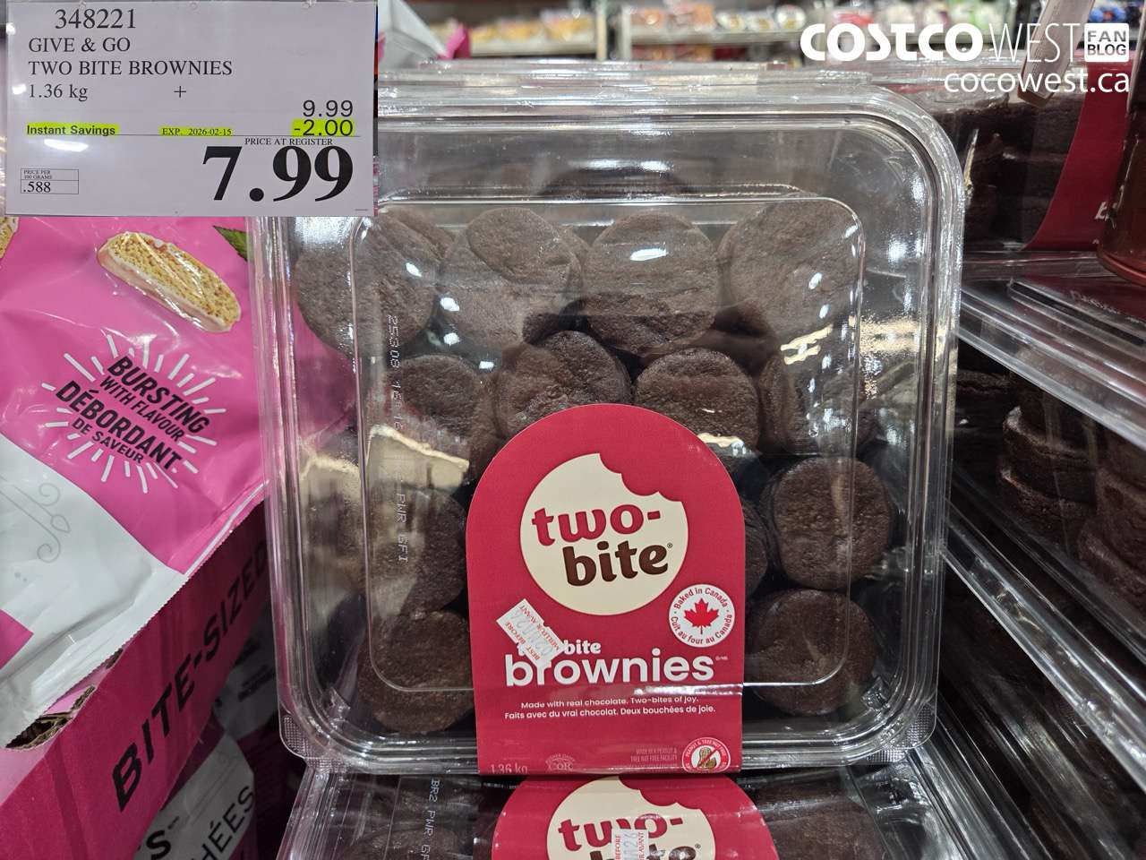 GIVE & GO TWO BITE BROWNIES PACK OF 48 1.36 KG