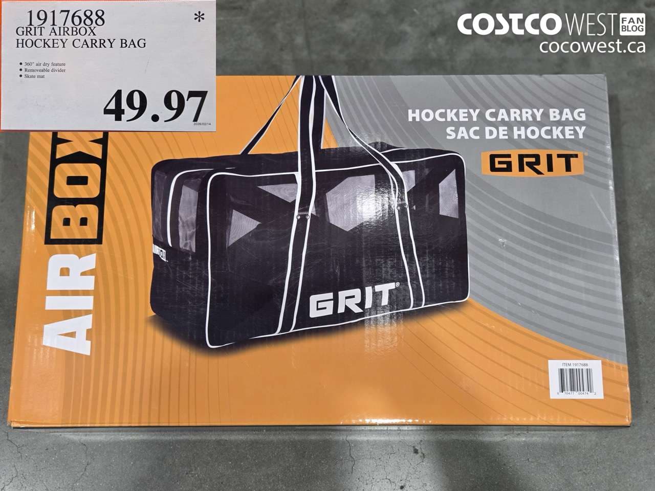 grit airbox hockey carry bag