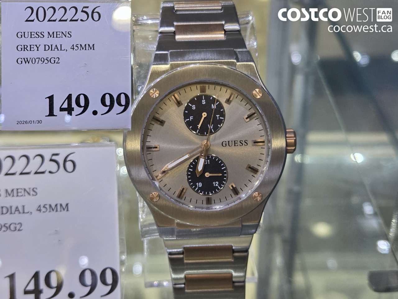 GUESS MENS GREY DIAL, 45MM GW0795G2